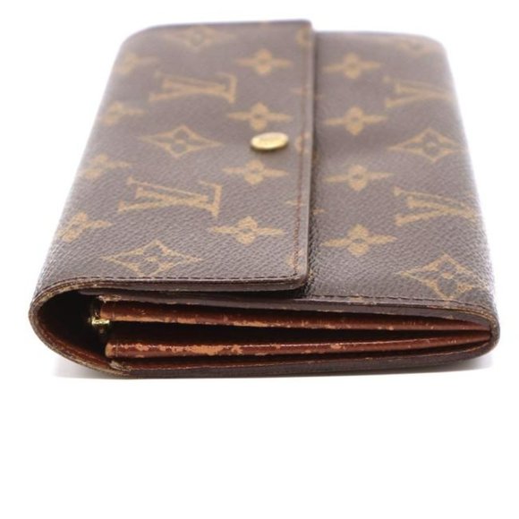 #46346 Monogram Long Flap Pocket Bill Case Zip Zipper Vintage Sarah Wallet - Picture 7 of 11
